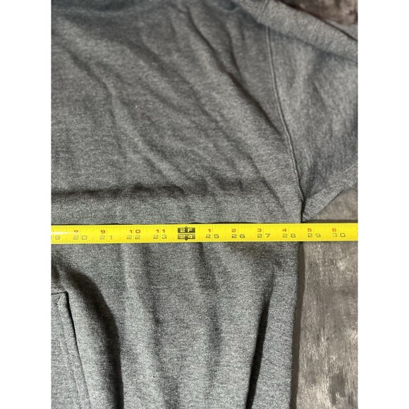 Hanes Solid Dark Gray Ecosmart Classic Hooded Sweatshirt Size 3XL Pocket - Picture 4 of 5